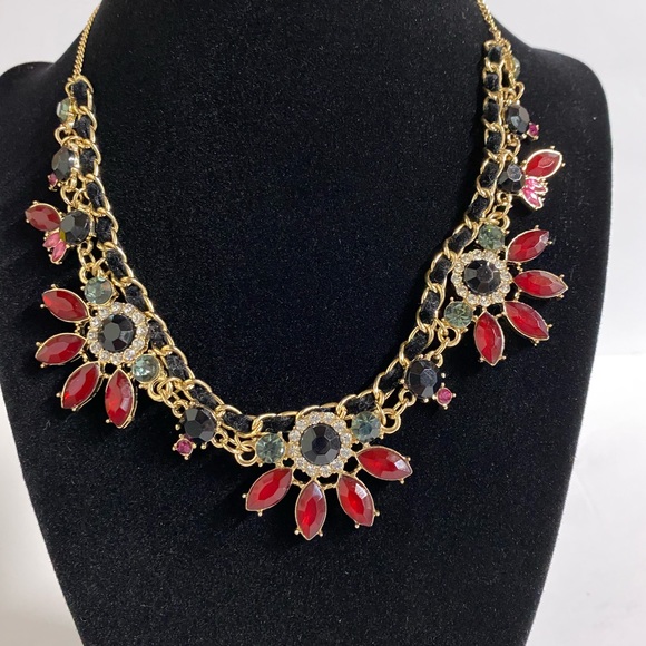 LC Lauren Conrad Flower Cord Statement Necklace - Picture 1 of 4